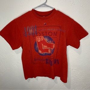 Majestic Adult Boston Red Sox Tee Shirt  Large Red Est 1901 Short Sleeve